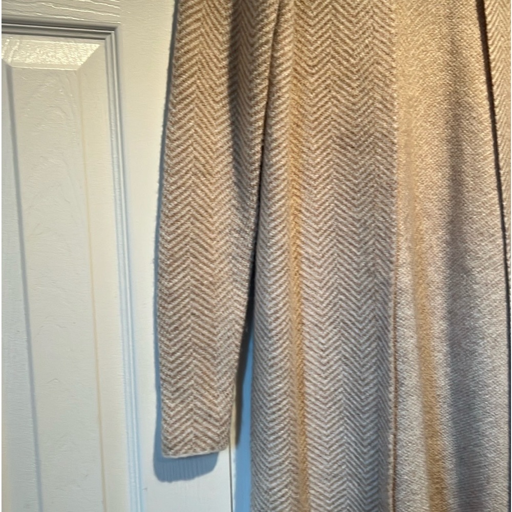 Loft Open Front Chevron Pattern Sweater Cardigan - image 5